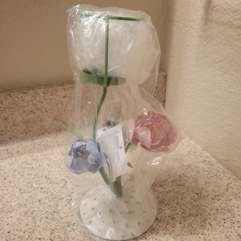 Home Interiors flower votive candle holder